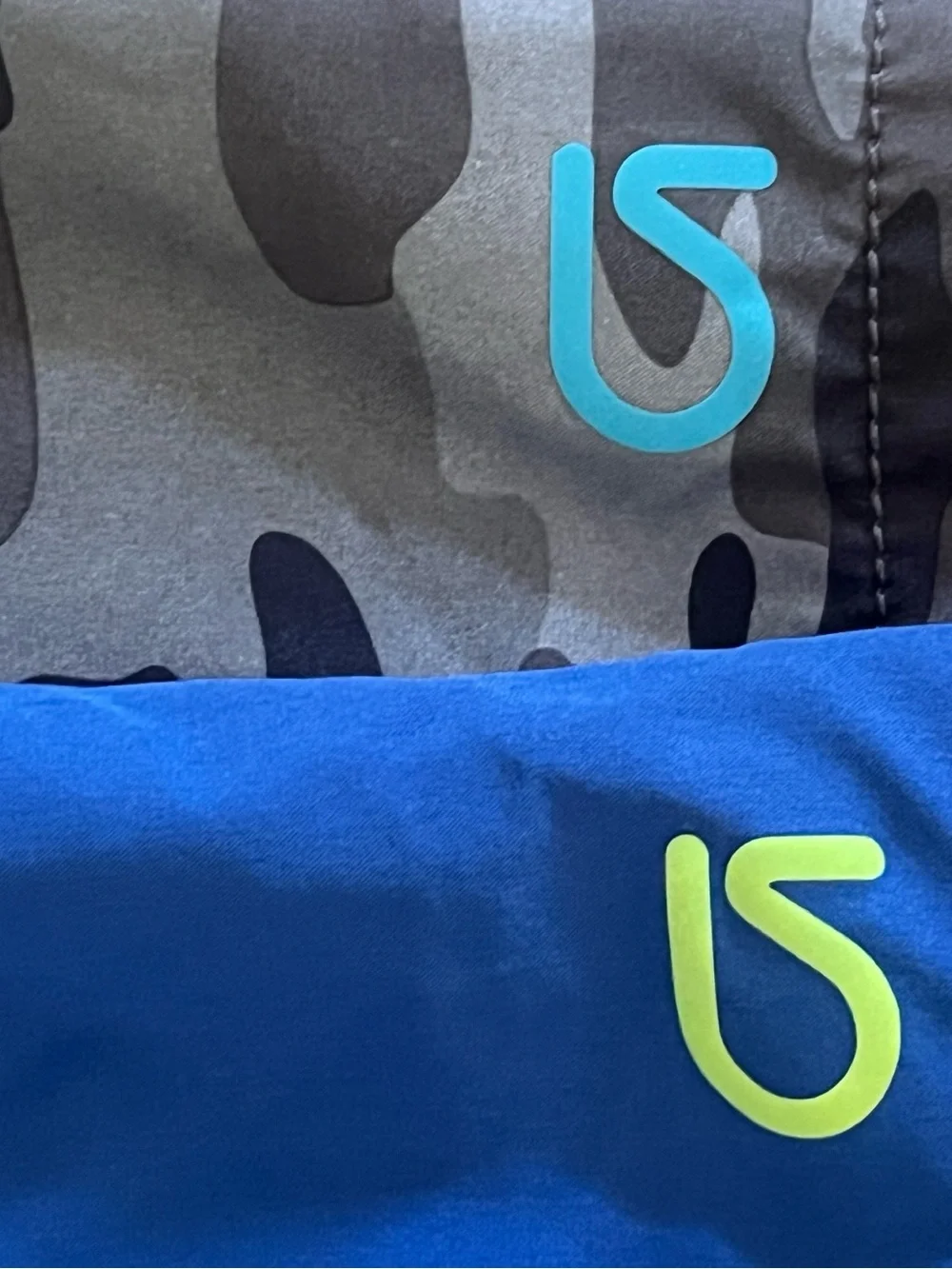 (Lot Of 2) GAP Kids Boys Sz M Swim Tech PO Trunks BLUE & CAMOUFLAGE